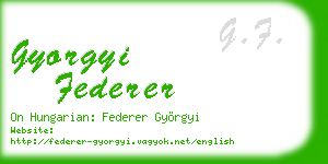 gyorgyi federer business card